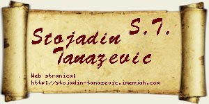 Stojadin Tanazević vizit kartica